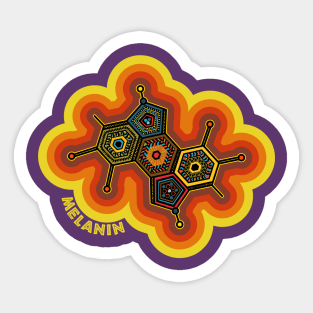 Retro-Afro-Scientific Melanin Realness Sticker